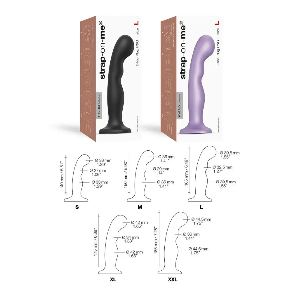 Насадка для страпону Strap-On-Me Dildo Plug P&G Black S - фото 4