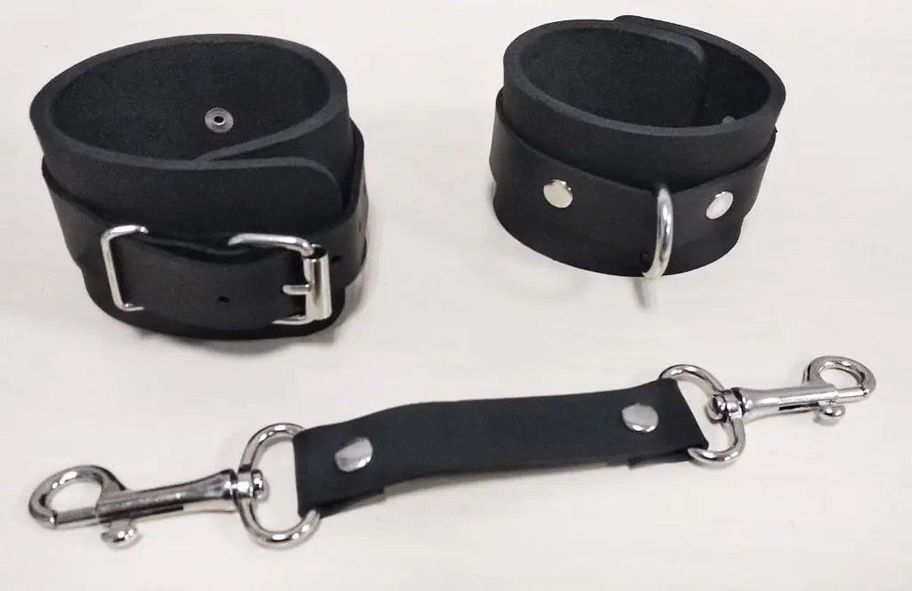 Наручники Feral Feelings - Hand Restraints Black, натуральна шкіра - фото 3
