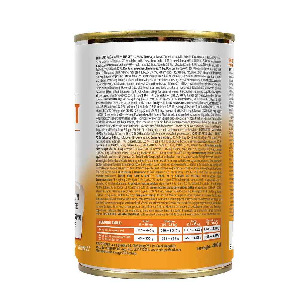 Вологий корм Brit Care Pate & Meat для собак з індичкою 400 г (арт.100074/530298) - фото 3