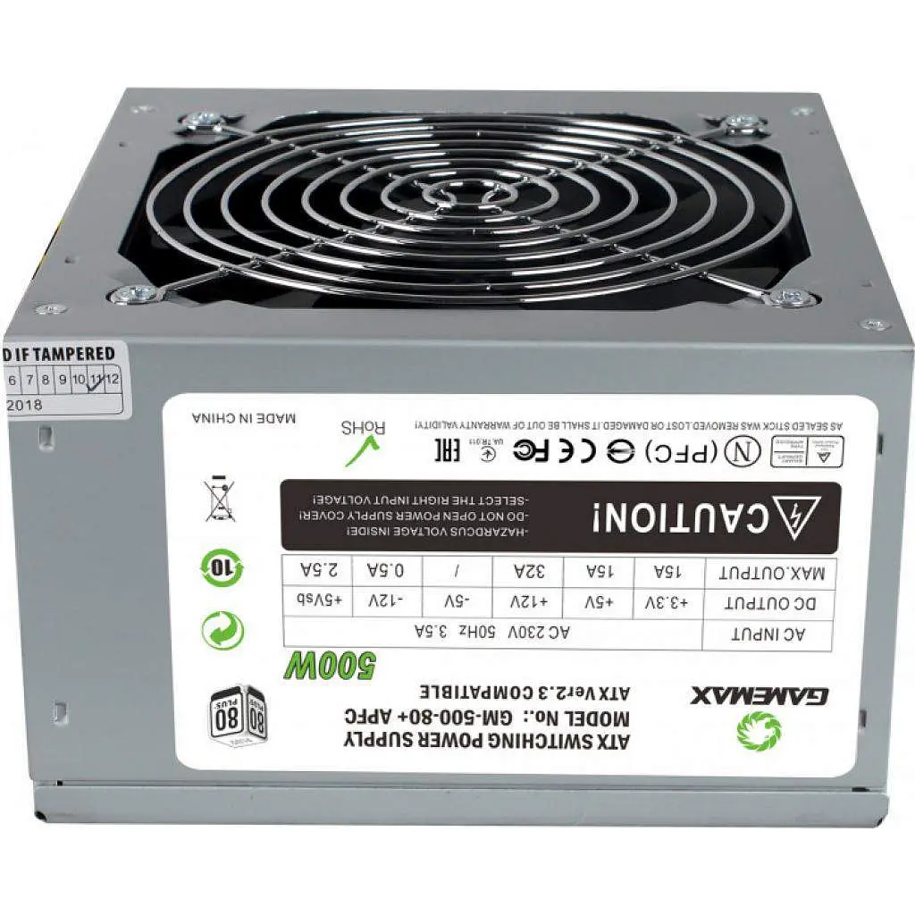 Блок живлення GameMax GM-500-80+ A 80+ (GM-500 APFC) Black - фото 3