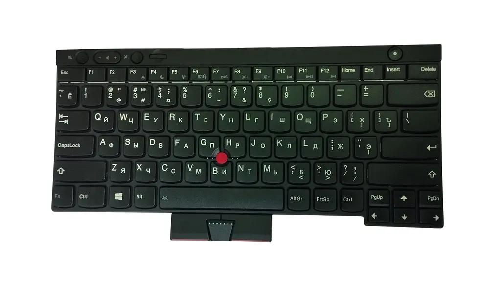Клавіатура для ноутбука Lenovo ThinkPad (T430, T430I, X230, T530, L430, L530) з вказівником (Point Stick) Чорна, Чорна рамка - фото 2
