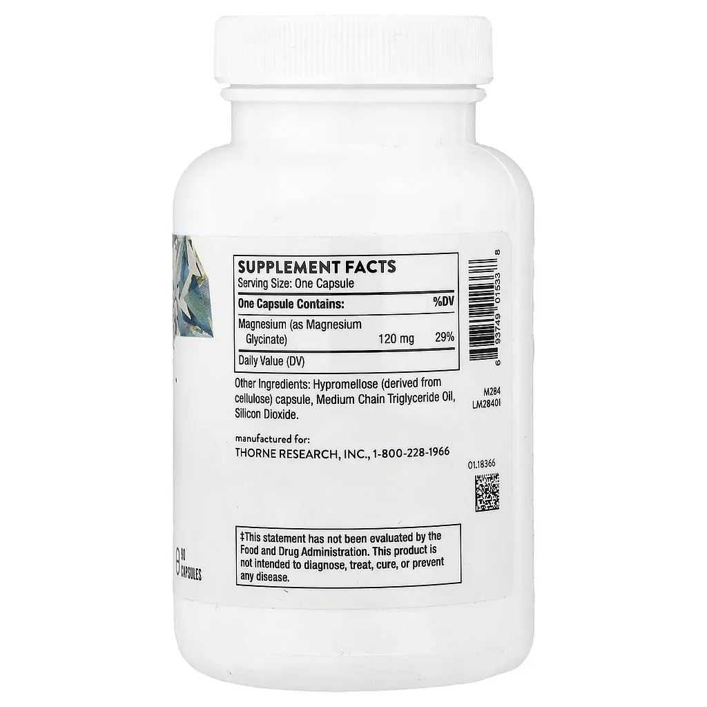 Магній гліцинат Thorne Magnesium Glycinate 90 капсул - фото 2
