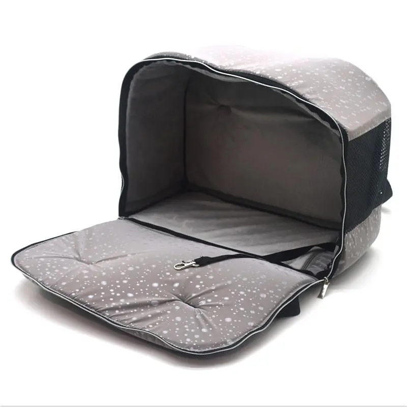 Сумка переноска тунель для котів та малих собак Zoo-hunt Марсель сіра №0 20х35х28 см - фото 4