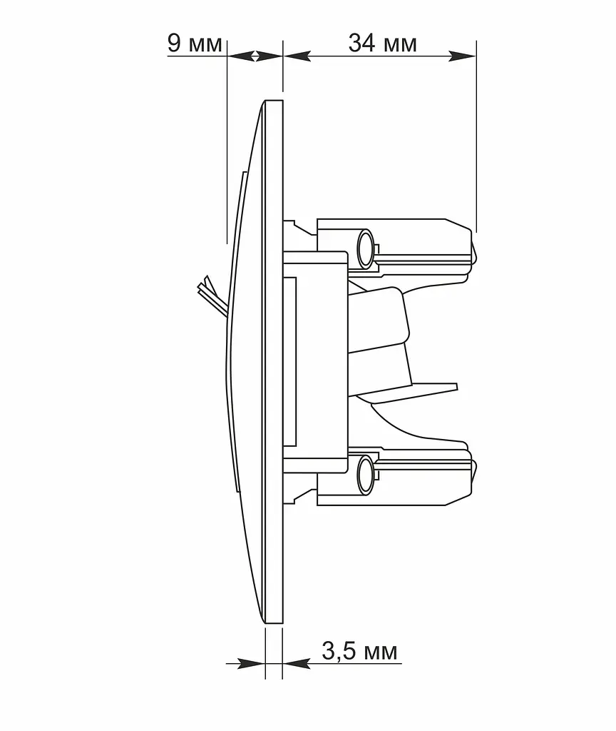 Розетка Titanium Standart PC одинарна комп'ютерна біла (ТF-ST-SK1PC-W) - фото 5