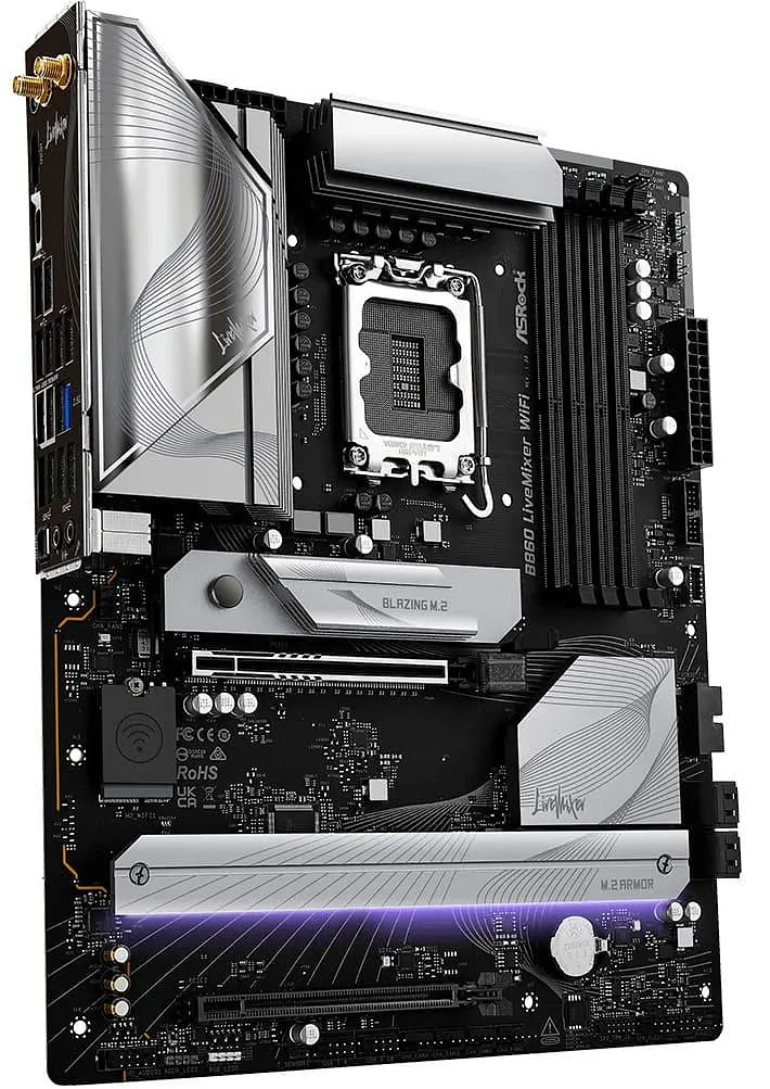 Материнская плата AsRock B860 LiveMixer WiFi (B860 LiveMixer WiFi) (Socket 1851, Intel B860, ATX) - фото 2