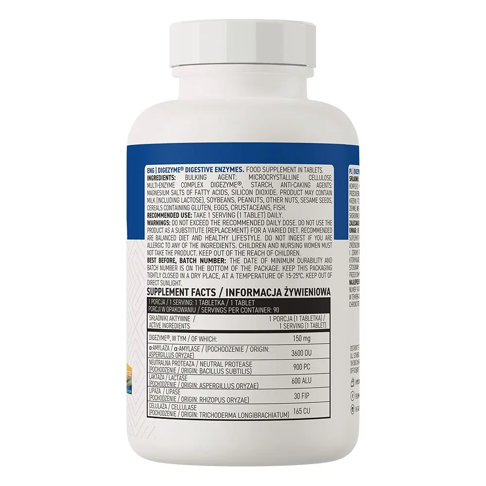 Мультиензимний комплекс OstroVit Digezyme Digestive Enzymes, 90 таблеток для покращення здоров'я травної системи - фото 2