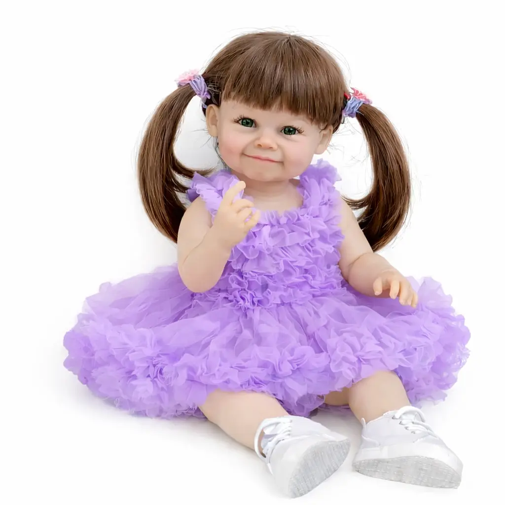 Реалістична Кукла Реборн 55 см повністю силіконова Doll Reborn Baby К0100616 - фото 2