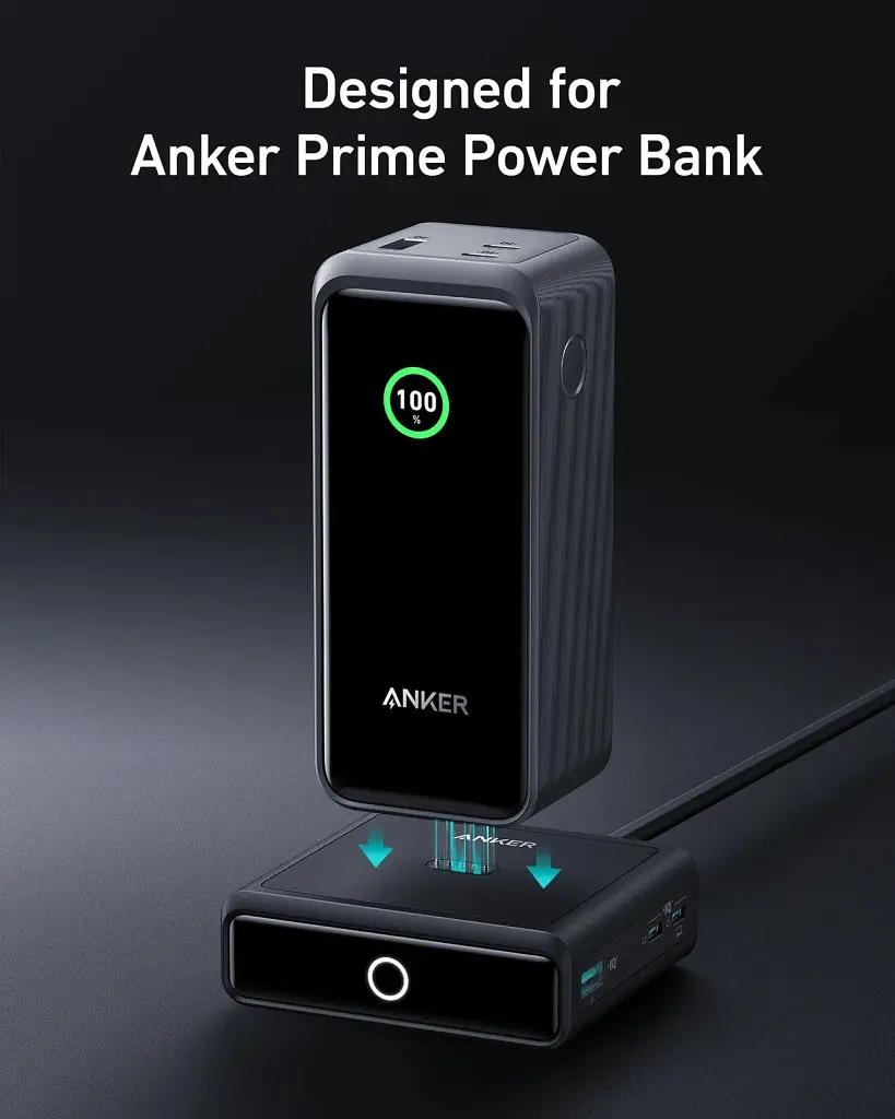 Зарядний пристрій Anker 2xUSB-C 100W + 1xUSB + Pogo pin for Anker Prime black (A1902311) - фото 2