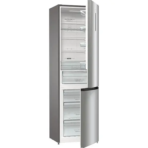 Холодильник із нижньою морозильною камерою Gorenje NRK6202EBXL4 200х60х60см 2 двері 235(96) л А++ NoFrost+ LED дисплей чорний (NRK6202EBXL4) - фото 2