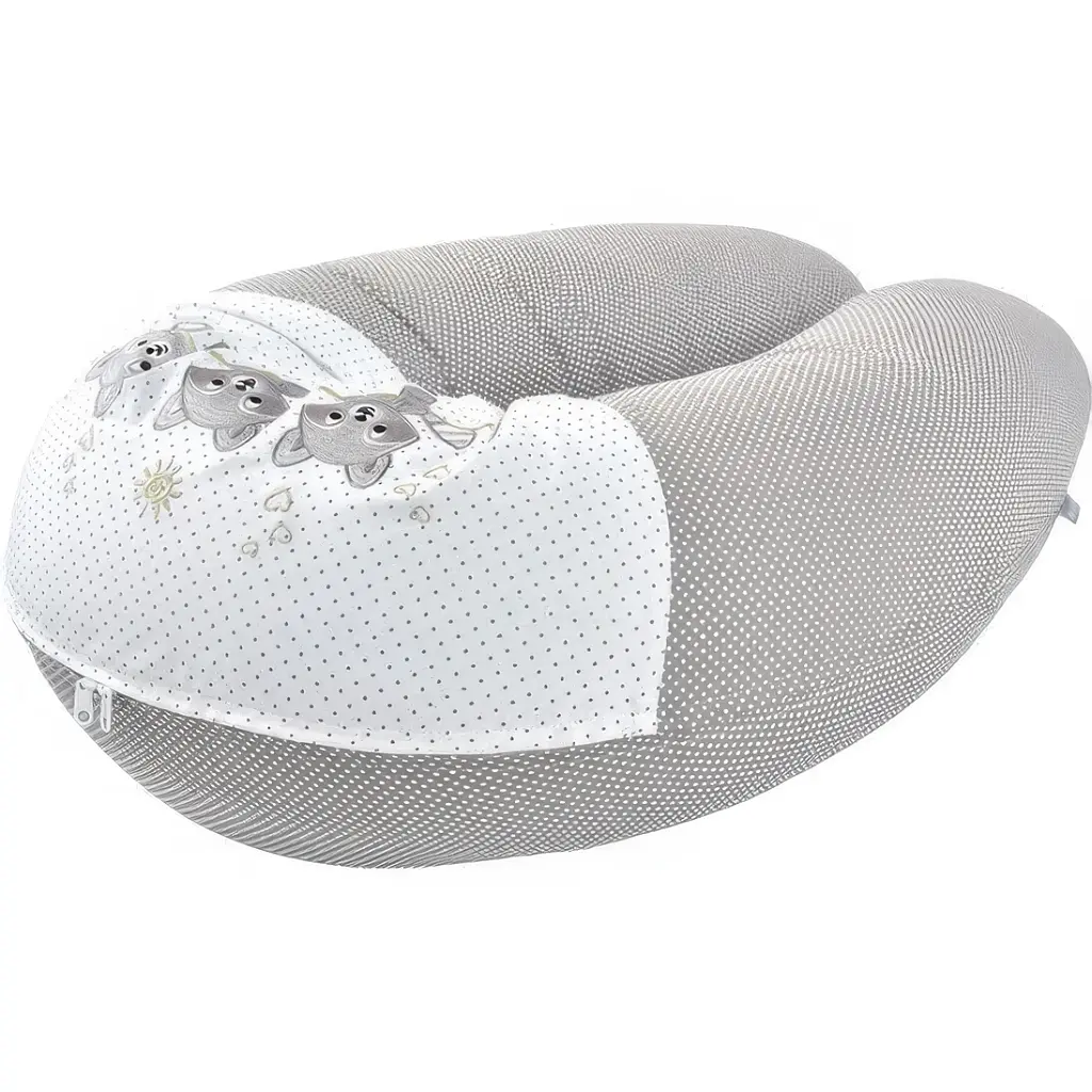 Подушка для беременных и кормления Papaella с пуговицей 30х190 см серая (8-31481*001) - фото 2