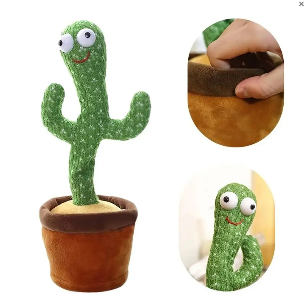 Танцюючий та співаючий кактус Dancing Cactus на 120 пісень з підсвічуванням Зелений - фото 6