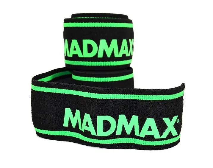 Кистьові бинти MadMax MFA-299 Non slide & slip knee wraps 2.0 м Black/Green (MFA-299-U) - фото 4