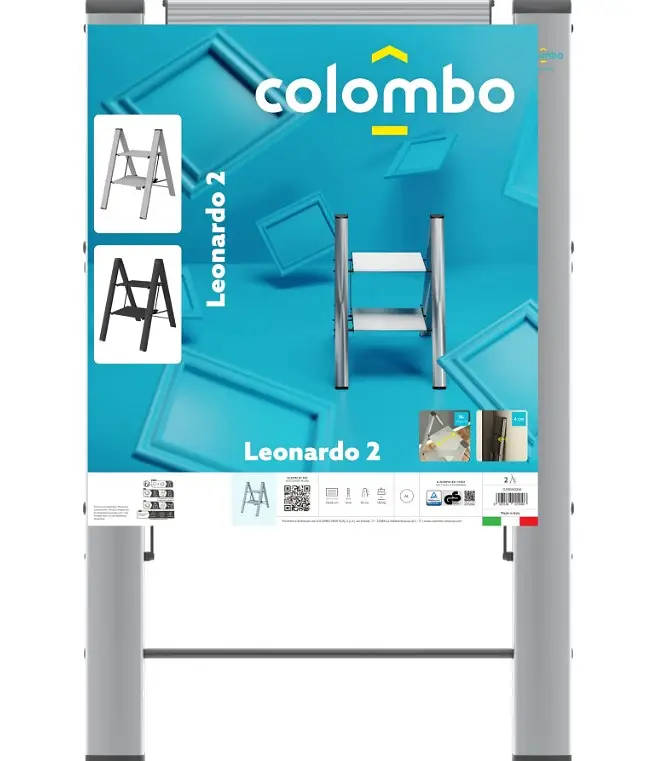 Драбина Colombo Leonardo 2 щаблі (G300A02W) - фото 2