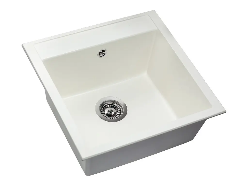 Кухонна мийка гранітна Miraggio Bodrum 510 white 508x495x227 00206402, Білий - фото 2
