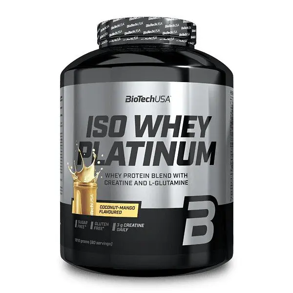 Сироватковий ізолят BioTech Iso Whey Platinum, 1.8 кг - Кокос-манго