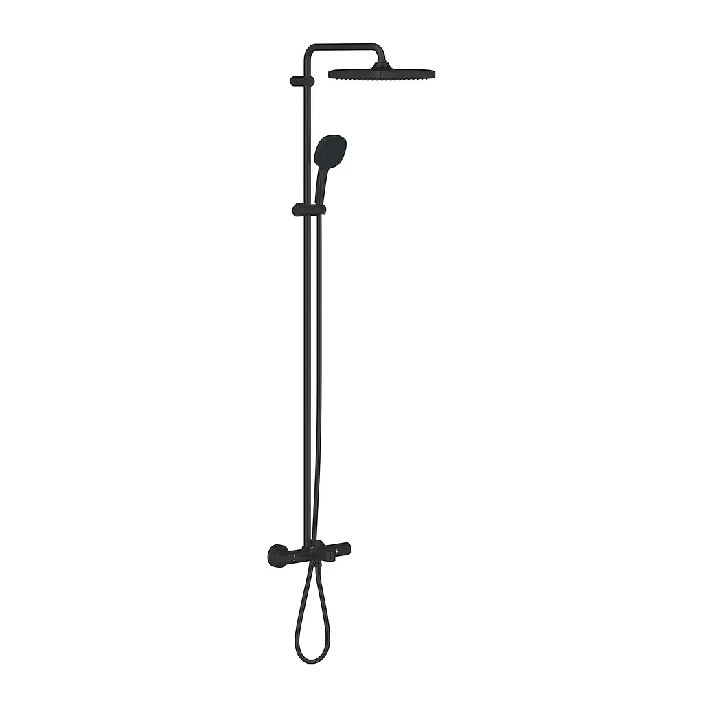 Душова система термостатична Grohe QuickFix Vitalio Comfort System 250 269842431, Чорний матовий - фото 3