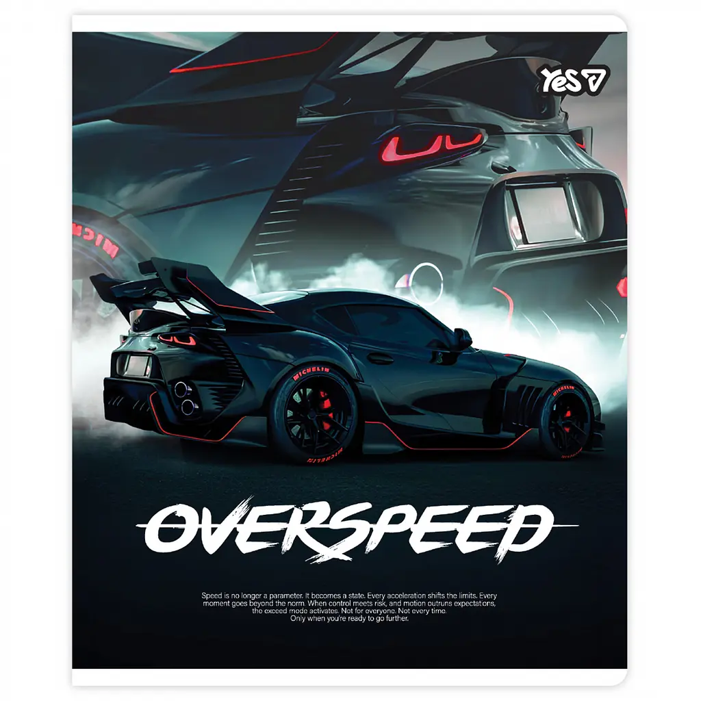 Зошит учнівський Yes Overspeed А5 18 аркушів клітинка 10 шт. (768588) - фото 4