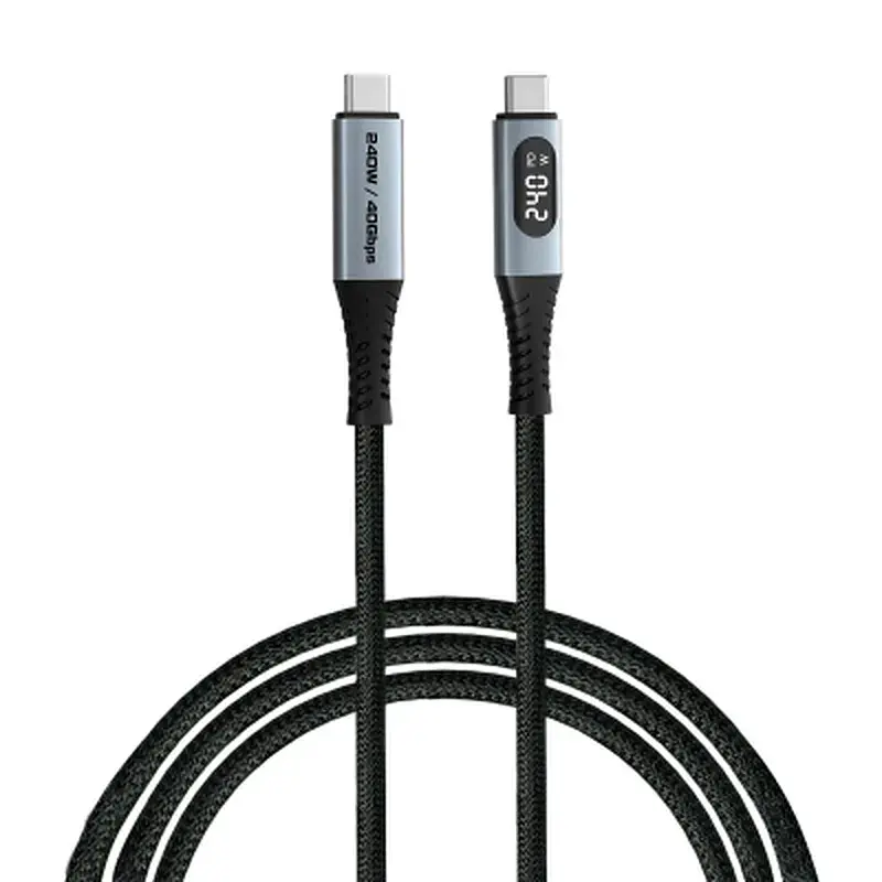 Дата кабель USB-C to USB-C 1.2m with display 240W black Verbatim (31849)