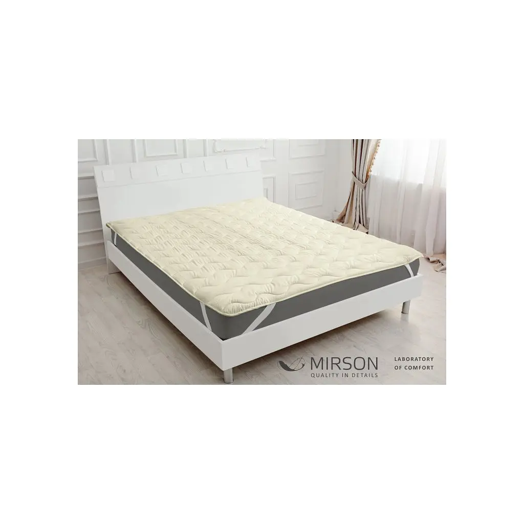 Наматрацник MirSon Eco Light №1714 EcoSilk Air-line на резинці по кутках Pink 80x190 см (2200002888615)