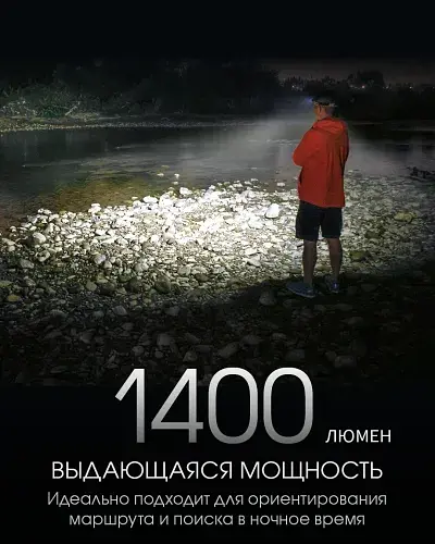 Налобный фонарь Nitecore NU43 (белый + красный свет) 1400лм 9 режимов USB-C с датчиком приближения - фото 10