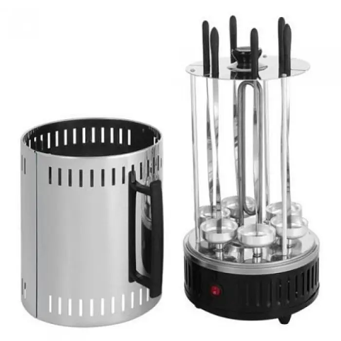 Электрошашлычница на 6 шампуров, электрическая шашлычница Domotec BBQ 1000W - фото 5