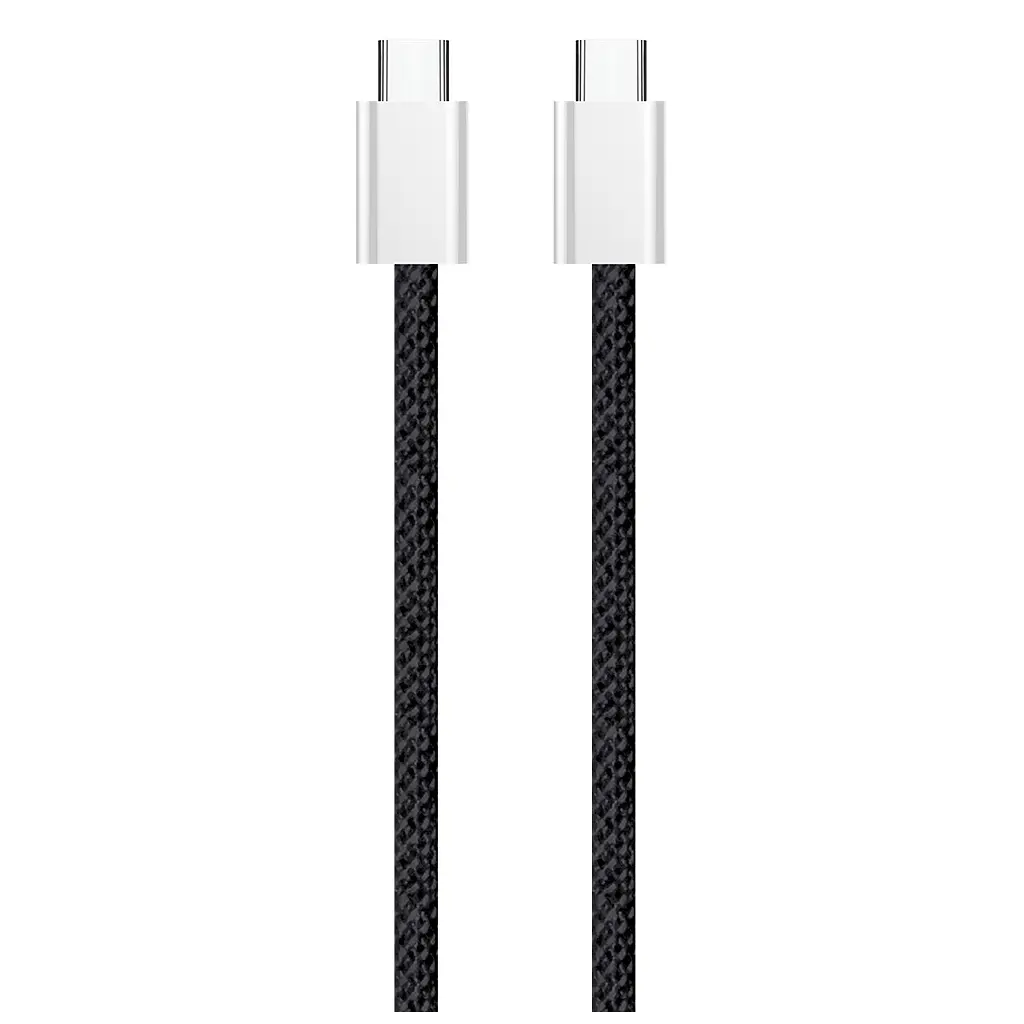 Дата кабель USB-C to USB-C 2.0m (braided cotton) (PD Fast Charging 60W) 3.0А black ColorWay (CW-CBPDCC068-BK) - фото 7
