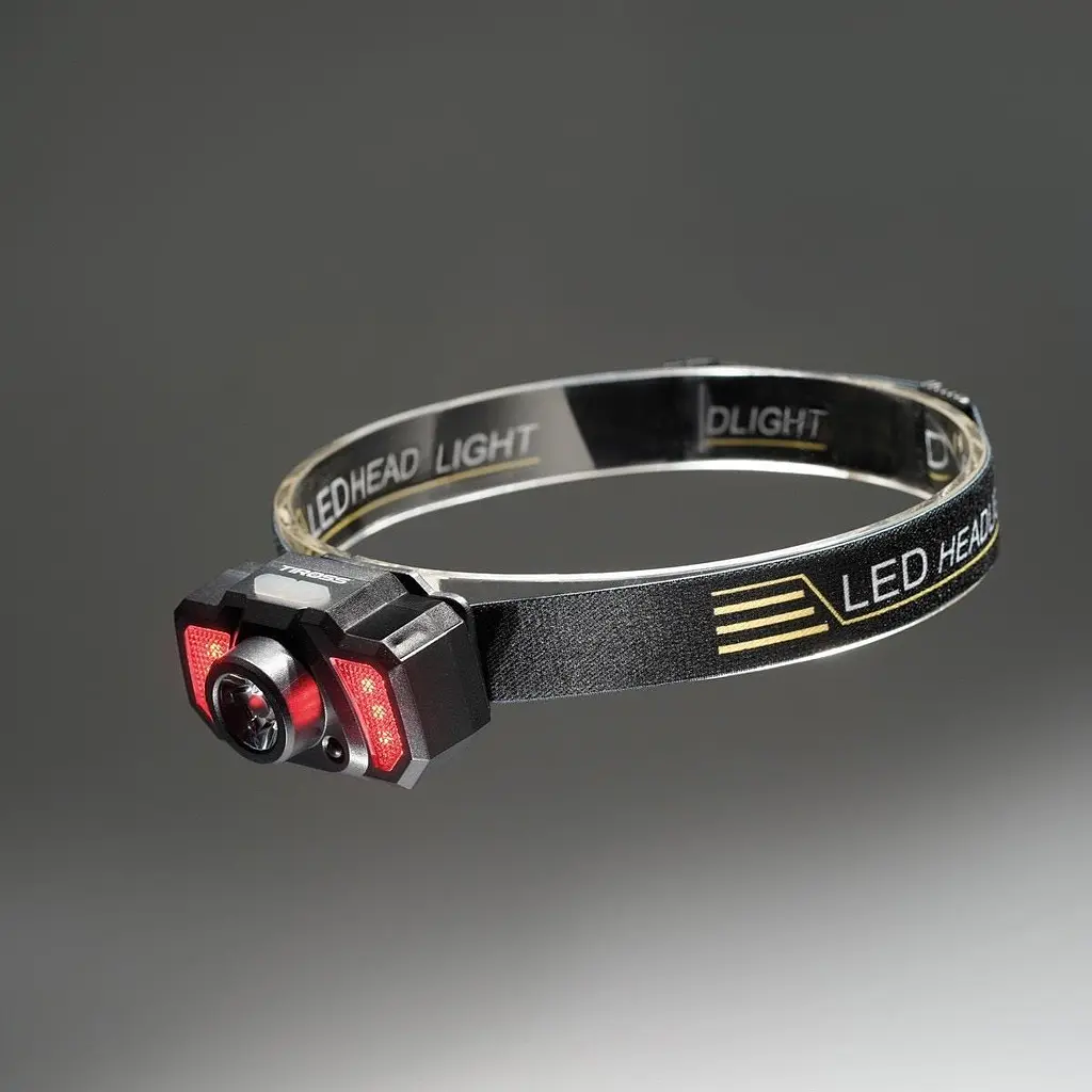 Фонарик налобный аккумуляторный Tiross TS-1962 с креплением, USB зарядка 1 шт. черный (TS-1962) - фото 3