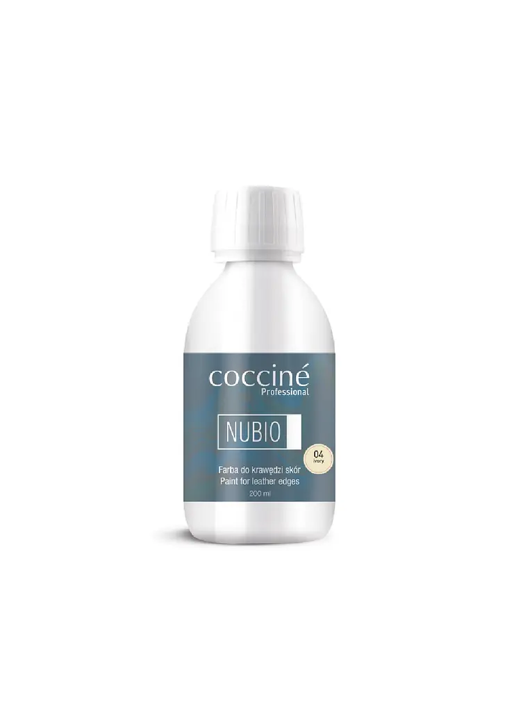 Фарба для країв шкіри Coccine Nubio, 200 мл, айворі — професійна фарба для ременів, сумок та шкіряних виробів