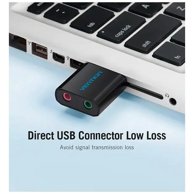 Внешняя звуковая карта Vention USB External Sound Card (VAB-S17-B) адаптер - фото 5