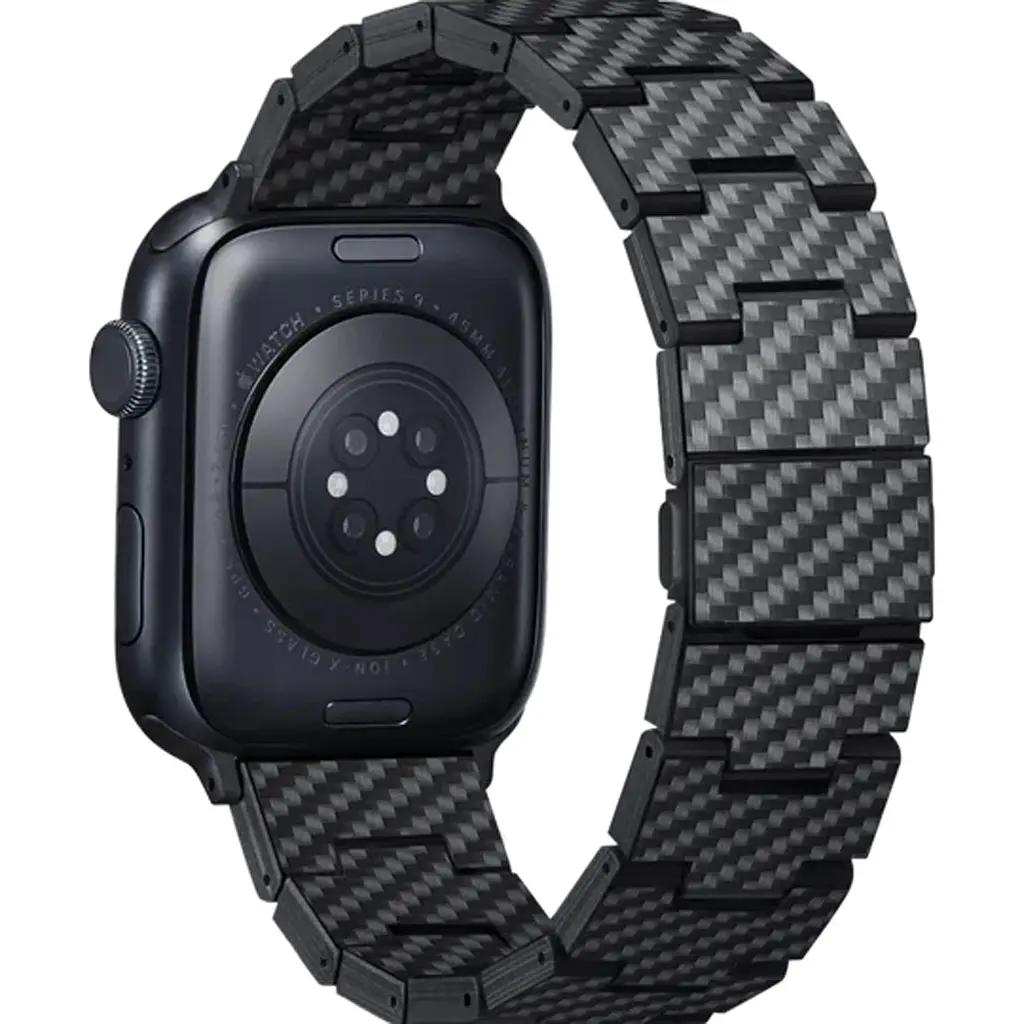 Ремінець Pitaka Carbon Fiber Retro для Apple Watch 42/44/45/49mm Black/Grey [AWB2311] [106385] - фото 3