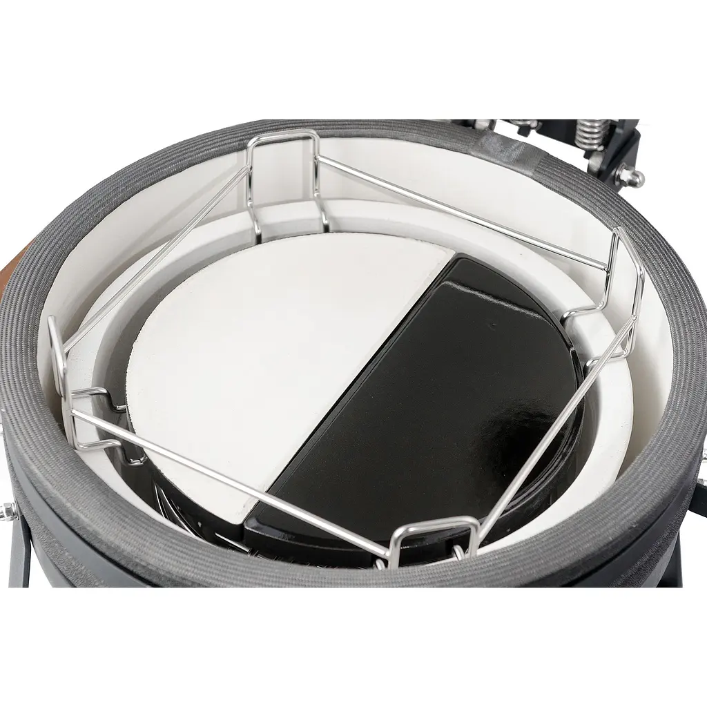 Керамический угольный гриль Grilli Kamado S 5 в 1 с системой BBQ Block Fire (733777) - фото 6