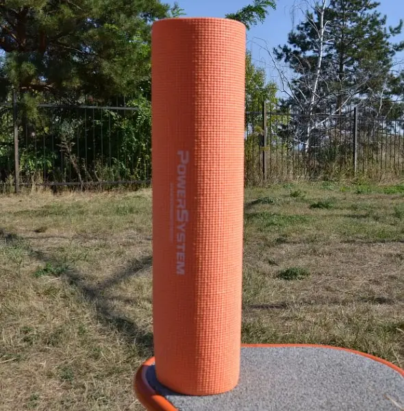 Килимок для йоги та фітнесу Power System PS-4014 PVC Fitness-Yoga Mat Orange (173x61x0.6) (PS-4014_Orange) - фото 6