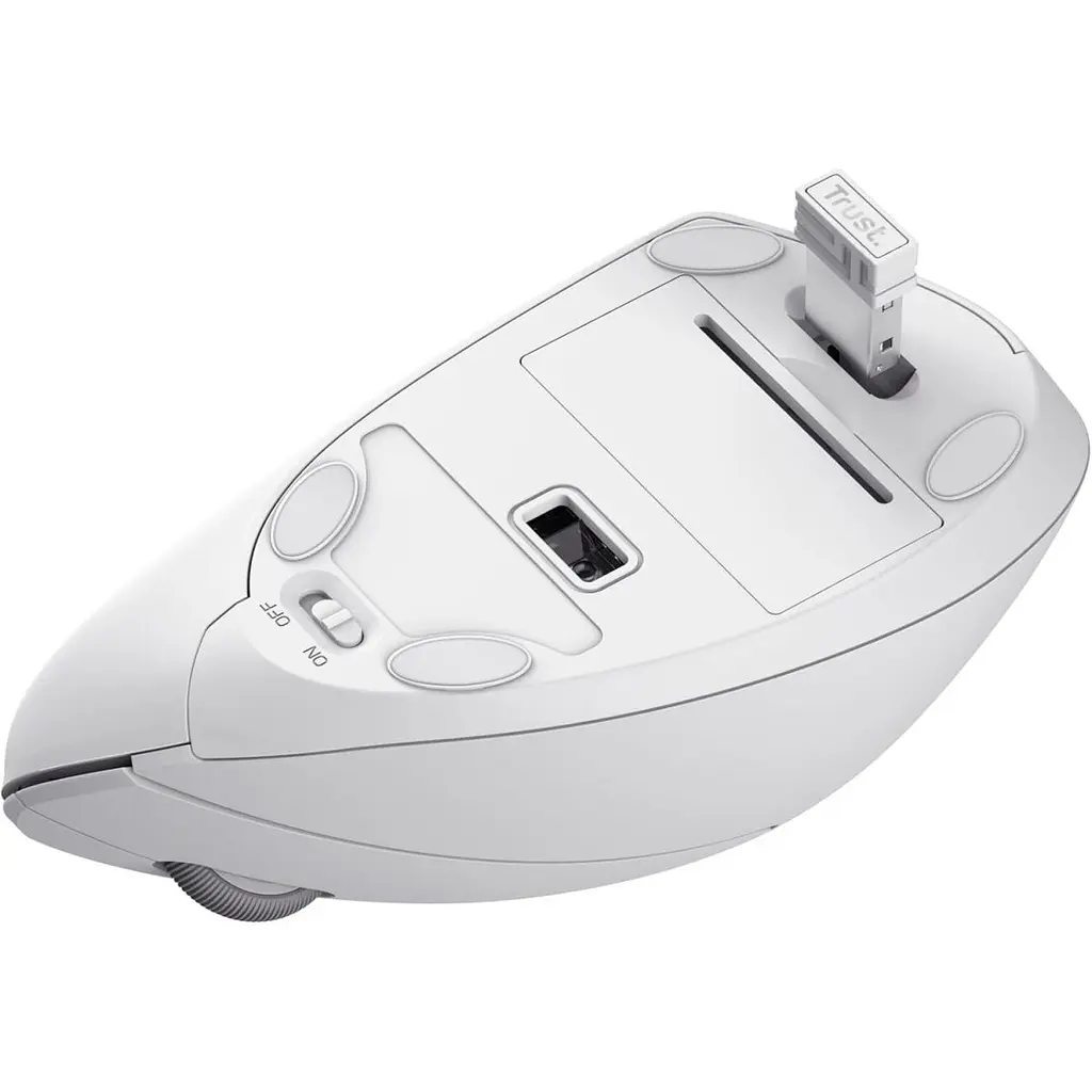 Миша Trust Verto Ergonomic Wireless White (25132) [127479] - фото 6