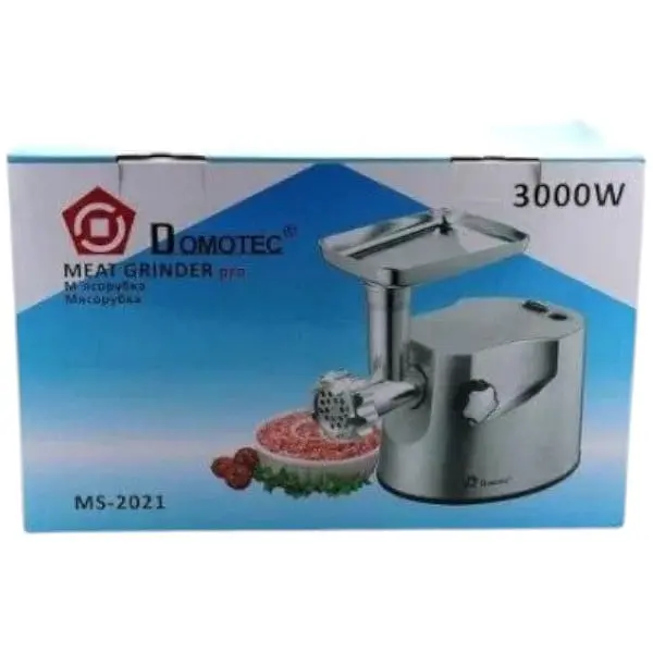 Електрична м'ясорубка з насадками Domotec 2021 - фото 3