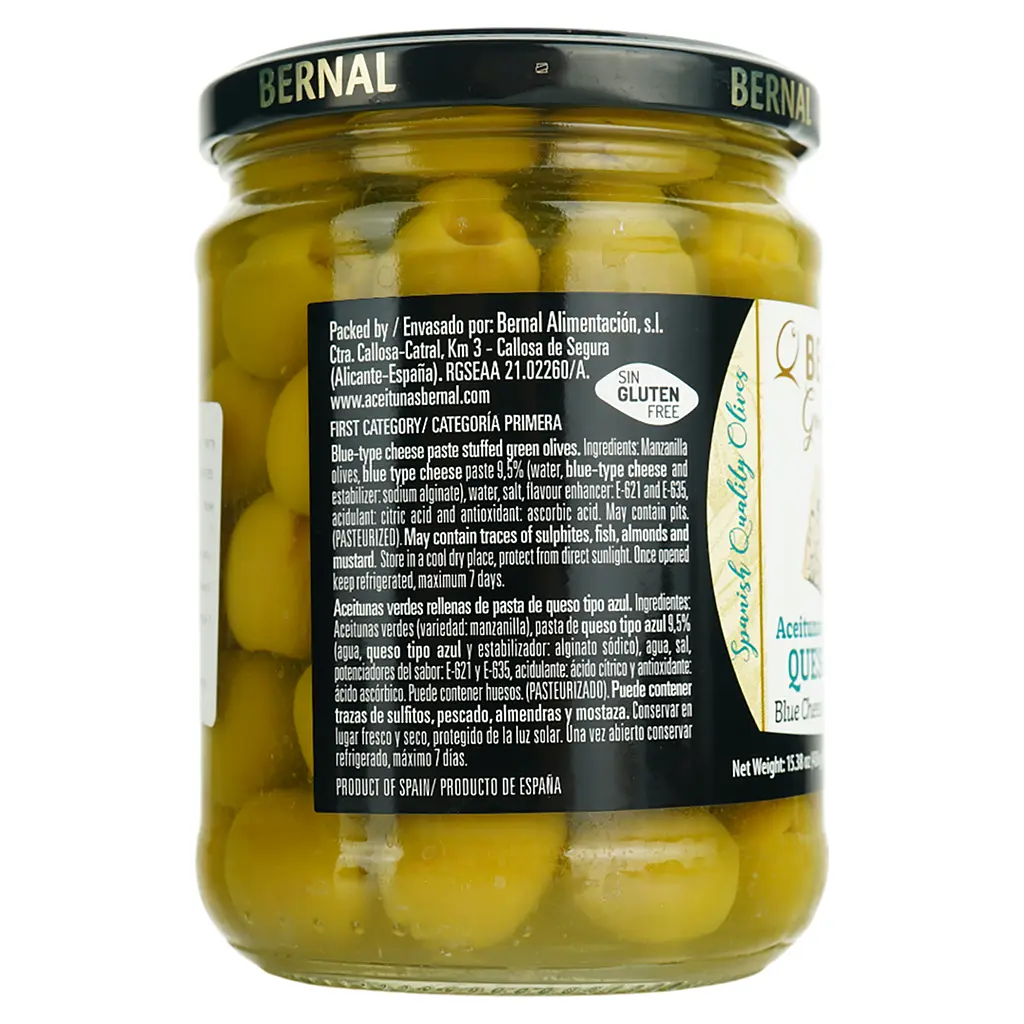 Оливки Bernal Gourmet фаршированные голубым сыром 436 г - фото 4