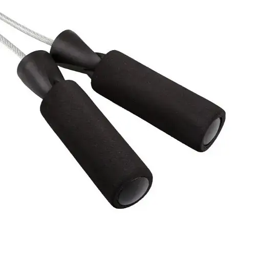 Скакалка скоростная с подшипниками PowerPlay 4209 Sport Jump Rope Черная 3 м (PP_4209_Black) - фото 3