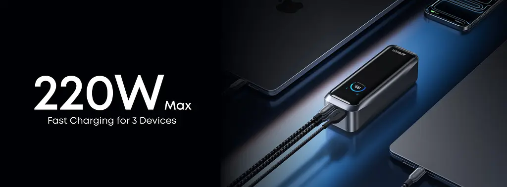Універсальна мобільна батарея Anker Prime 20000mAh 220W Black (A110BH11) - фото 7