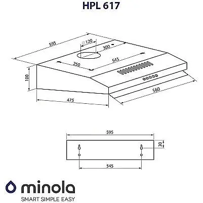 Витяжка пласка Minola HPL 617 BL - фото 8