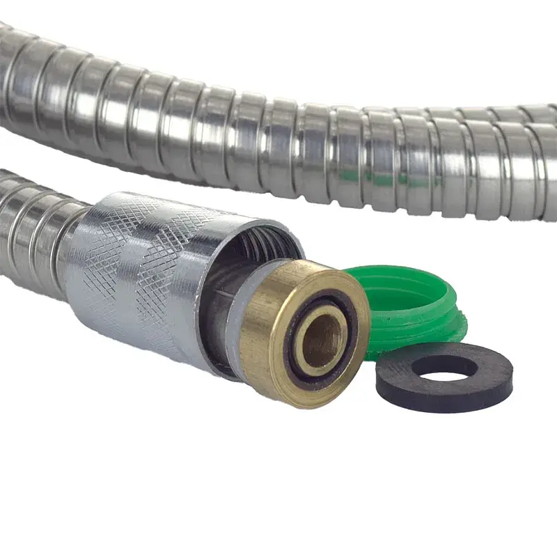 Шланг для душа 1/2" SS розтяжний з підшипником 150-180см AQUATICA XB-9353 (9792040) - фото 3