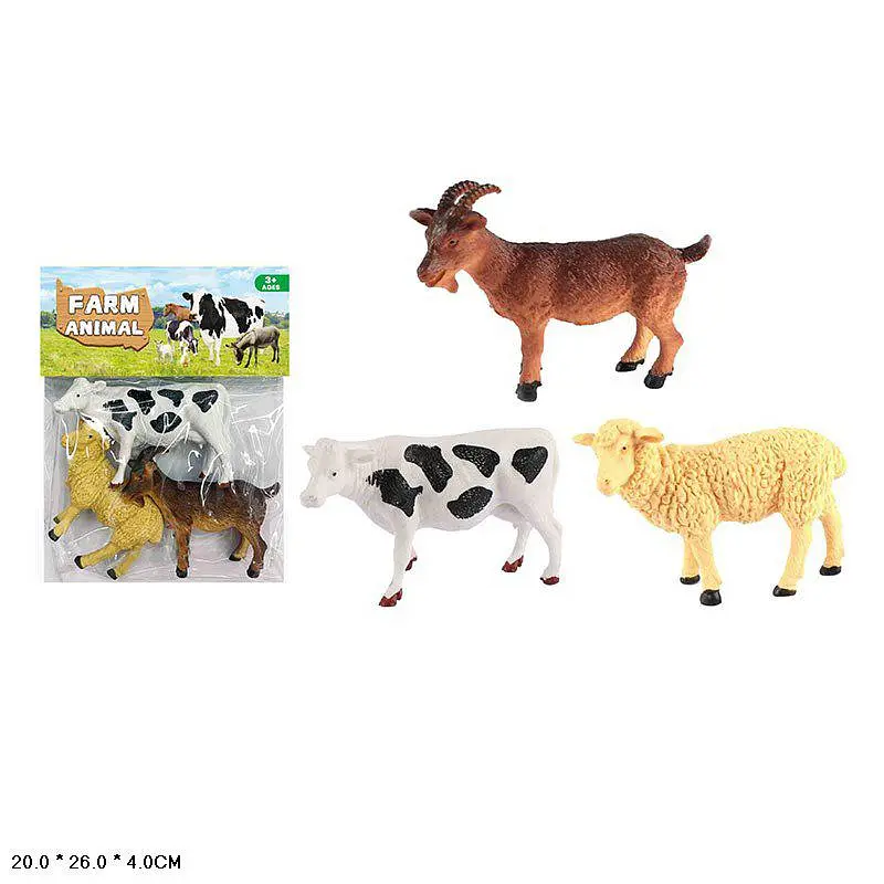 Набір фігурок сільськогосподарських тварин Farm Animal (коза, вівця, 2 корови) (000-32E) в асортименті
