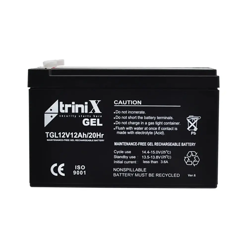 Акумуляторна батарея гелева 12В 12Аг Trinix TGL12V12Ah/20Hr GEL (44-00012) - фото 2