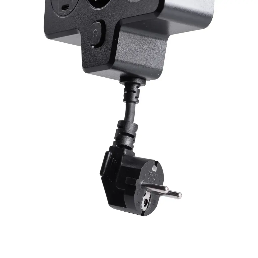 Сетевой фильтр-разветвитель Yiwu HP-5-18 SNAILS BKL-502 EU на 2 розетки LED 4 USB черный  - фото 4