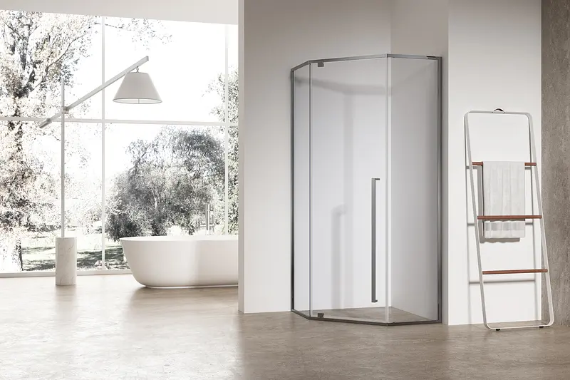 Душова кабіна без піддону Koer SR SC06-90x90x200-TR-07 прозоре скло Easy Clean 8 мм, graphite KR5366, Універсальна, прозорий, графіт - фото 6