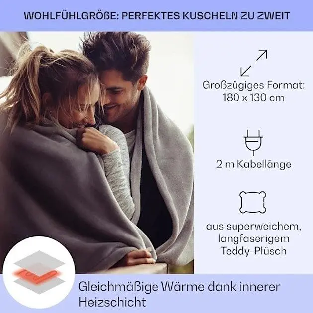 Электрическое одеяло Klarstein Dr.Watson SuperSoft XL 180 x 130 (10033006) - фото 5