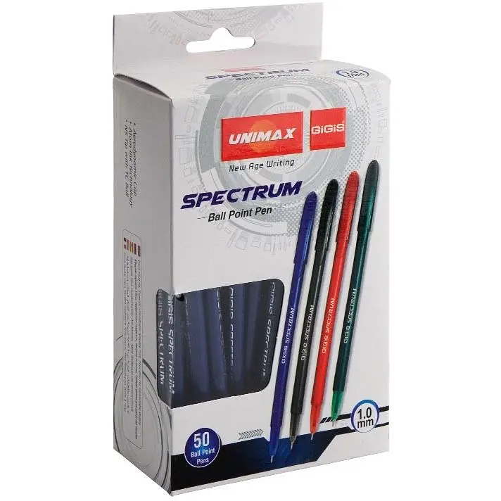 Ручка кулькова Unimax Spectrum синя упаковка 50 шт. (UX-100-02) - фото 3