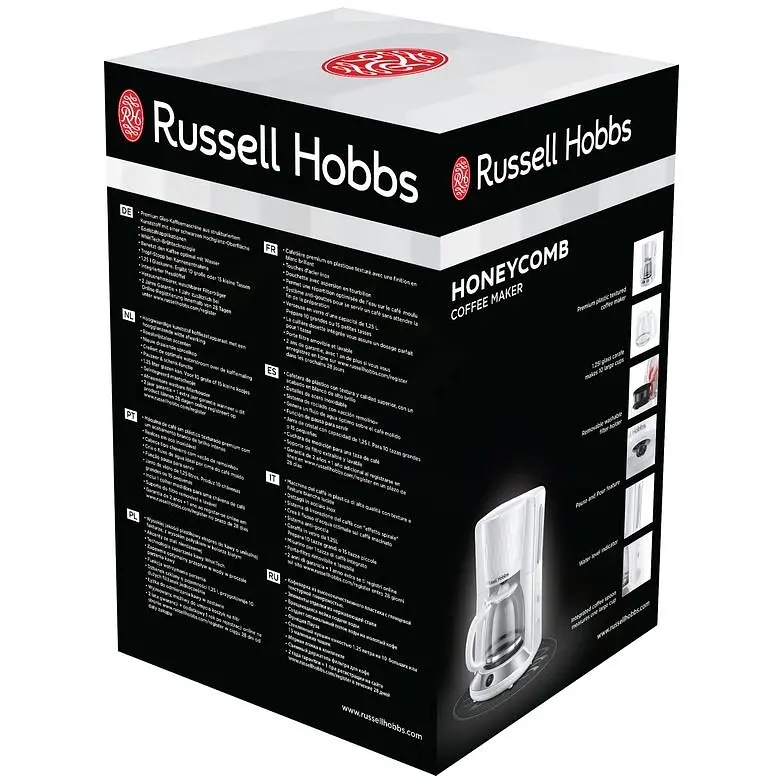 Кавоварка Russell Hobbs Honeycomb крапельна 1.25 л біла (27010-56) - фото 3