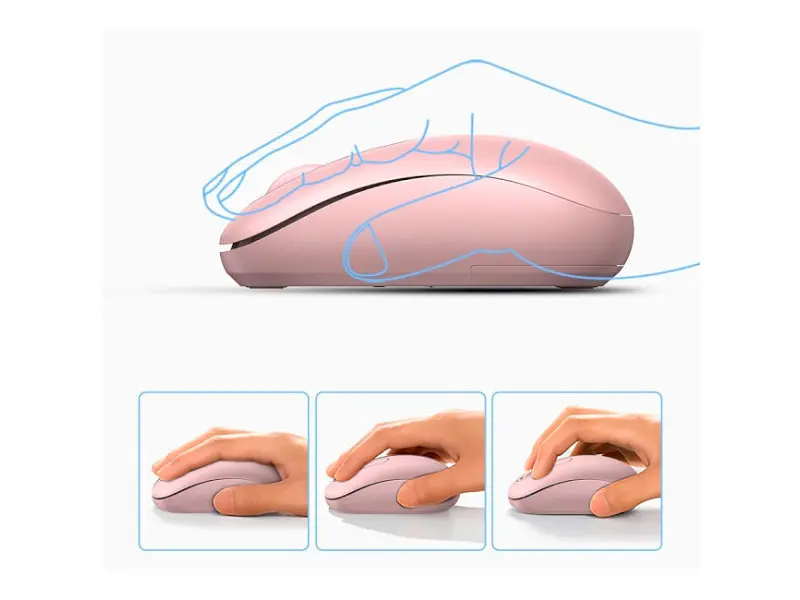 Миша UGREEN MU105 Portable Pink (90686) - фото 5