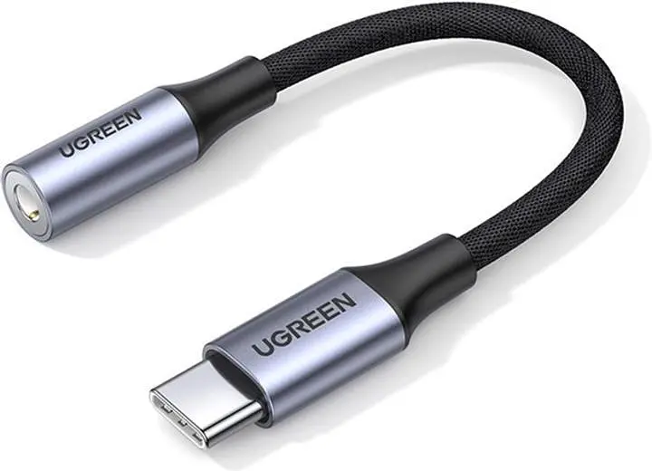 Перехідник USB Type-C для 3.5 mm Ugreen AV161 з DAC chip аудіоадаптер для навушників Space Grey (80154) - фото 5