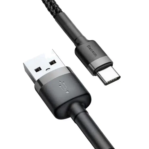 Кабель Baseus cafule Cable USB для Type-C 1 m Gray (CATKLF-BG1) - фото 2