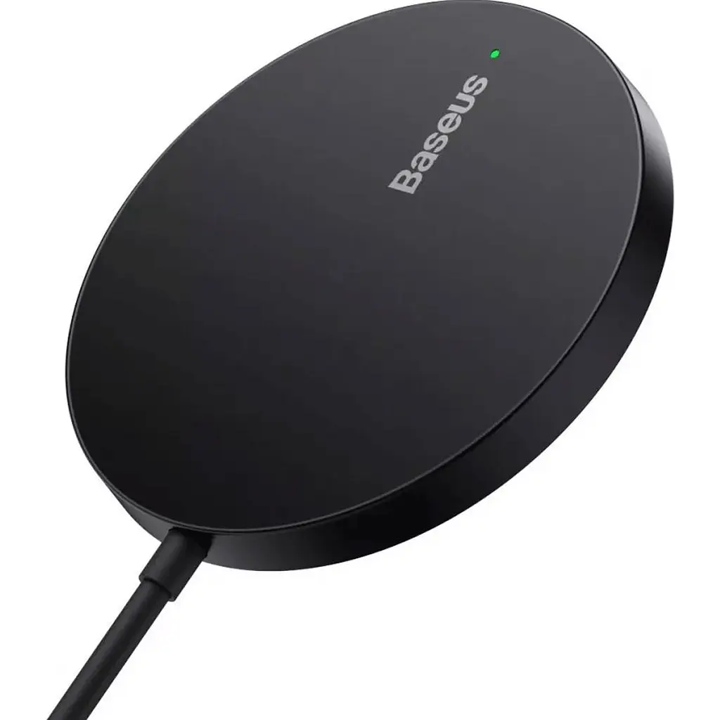 Бездротовий зарядний пристрій Baseus Simple Mini3 Magnetic Wireless Charger 15W Black (CCJJ040001) [93372] - фото 3